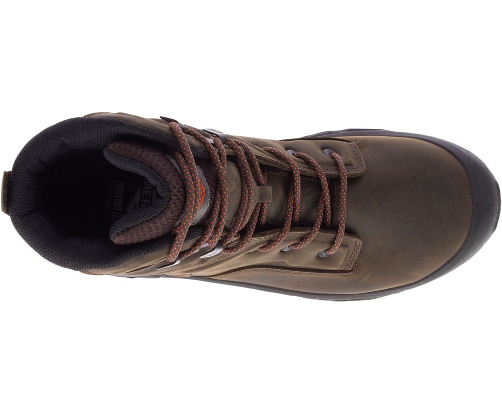 Merrell Vandrestøvler Herre - Strongfield Læder X 7\" Waterproof Comp Toe - Brune - XUT297546